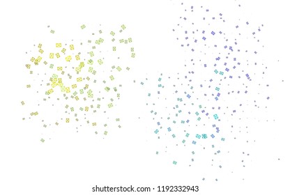 Light Multicolor, Rainbow vector abstract colorful background, which consist of triangles. Pattern with colored triangles on white background.