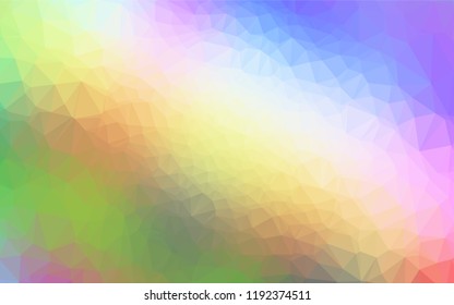 Light Multicolor, Rainbow vector abstract polygonal texture. Creative illustration in halftone style with gradient. The textured pattern can be used for background.