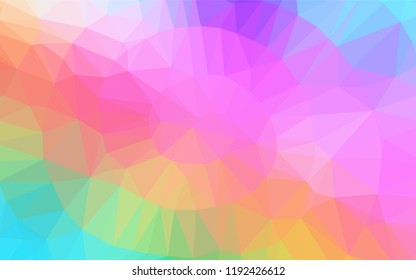 Light Multicolor, Rainbow vector abstract mosaic pattern. Shining colored illustration in a Brand new style. A completely new design for your business.