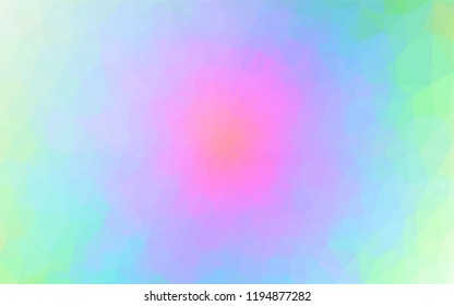 Light Multicolor, Rainbow vector abstract polygonal texture. Creative illustration in halftone style with gradient. A new texture for your design.