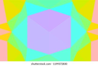 Light Multicolor, Rainbow vector abstract mosaic backdrop. A completely new color illustration in a vague style. A completely new design for your business.