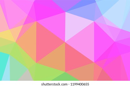 Light Multicolor, Rainbow vector abstract mosaic backdrop. Colorful abstract illustration with gradient. A new texture for your design.