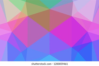 Light Multicolor, Rainbow vector abstract polygonal cover. Creative illustration in halftone style with gradient. The elegant pattern can be used as part of a brand book.
