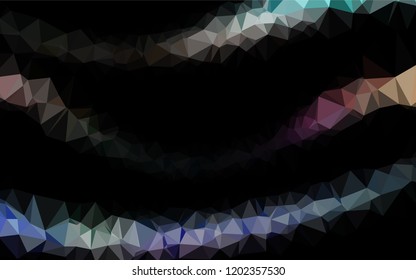 Light Multicolor, Rainbow vector abstract polygonal texture. Creative geometric illustration in Origami style with gradient. The best triangular design for your business.