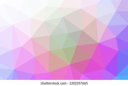Light Multicolor, Rainbow vector abstract polygonal layout. Geometric illustration in Origami style with gradient.  A completely new design for your business.
