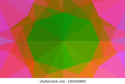 Light Multicolor, Rainbow vector abstract polygonal layout. A completely new color illustration in a vague style. The polygonal design can be used for your web site.
