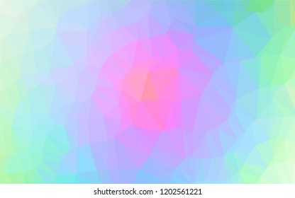 Light Multicolor, Rainbow vector abstract mosaic background. A vague abstract illustration with gradient. A new texture for your design.