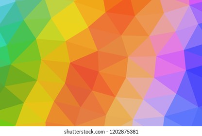 Light Multicolor, Rainbow vector abstract polygonal abstract polygonal. Brand new colored illustration in blurry style with gradient. The completely new template can be used for your brand book.