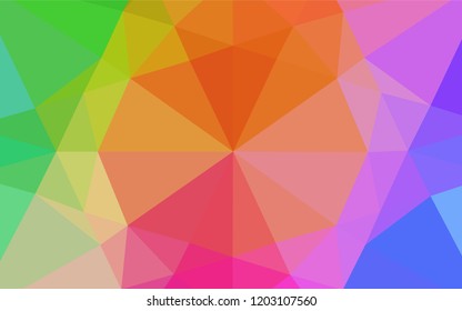 Light Multicolor, Rainbow vector abstract mosaic background. Colorful illustration in abstract style with gradient. The elegant pattern can be used as part of a brand book.