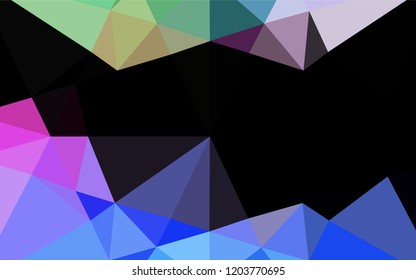 Light Multicolor, Rainbow vector abstract polygonal texture. Brand new colored illustration in blurry style with gradient. The completely new template can be used for your brand book.