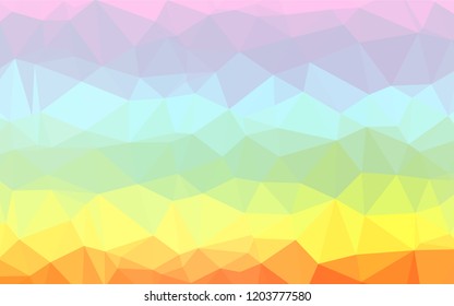 Light Multicolor, Rainbow vector abstract mosaic backdrop. Creative illustration in halftone style with gradient. A completely new template for your business design.