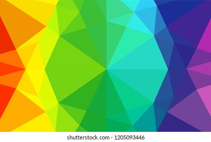 Light Multicolor, Rainbow vector abstract polygonal cover. Colorful abstract illustration with gradient. The textured pattern can be used for background.