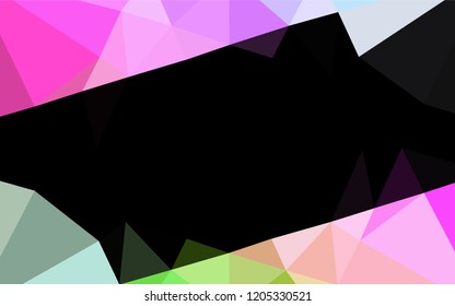 Light Multicolor, Rainbow vector abstract mosaic background. Colorful illustration in abstract style with gradient. Triangular pattern for your business design.