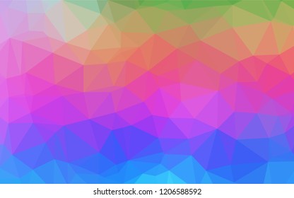 Light Multicolor, Rainbow vector abstract polygonal layout. Creative geometric illustration in Origami style with gradient. The completely new template can be used for your brand book.