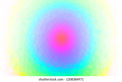 Light Multicolor, Rainbow vector abstract polygonal cover. A vague abstract illustration with gradient. The template can be used as a background for cell phones.