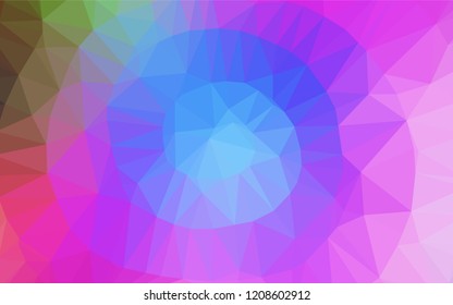 Light Multicolor, Rainbow vector abstract polygonal texture. Colorful illustration in abstract style with gradient. The completely new template can be used for your brand book.