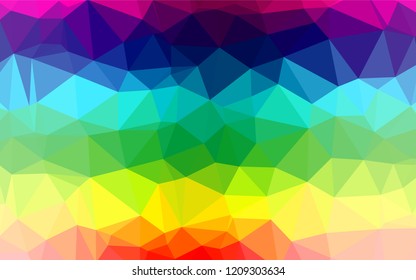 Light Multicolor, Rainbow vector abstract mosaic pattern. Modern geometrical abstract illustration with gradient. The template can be used as a background for cell phones.