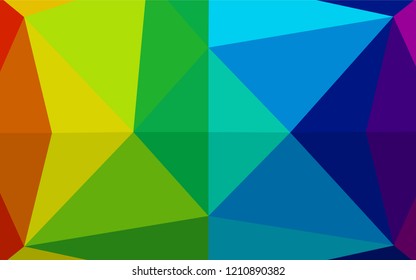 Light Multicolor, Rainbow vector abstract polygonal cover. Shining colored illustration in a Brand new style. A completely new design for your business.