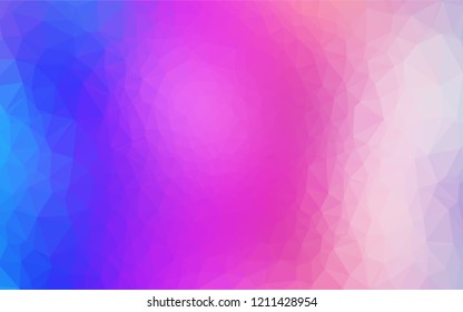 Light Multicolor, Rainbow vector abstract polygonal layout. Geometric illustration in Origami style with gradient.  The best triangular design for your business.