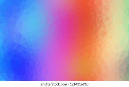 Light Multicolor, Rainbow vector abstract mosaic backdrop. A vague abstract illustration with gradient. The elegant pattern can be used as part of a brand book.