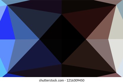 Light Multicolor, Rainbow vector abstract polygonal layout. Brand new colored illustration in blurry style with gradient. The best triangular design for your business.
