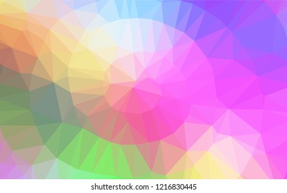 Light Multicolor, Rainbow vector abstract mosaic pattern. Colorful abstract illustration with gradient. Brand new style for your business design.