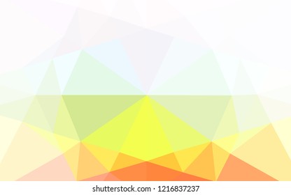 Light Multicolor, Rainbow vector abstract polygonal texture. Shining illustration, which consist of triangles. The completely new template can be used for your brand book.