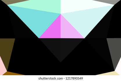 Light Multicolor, Rainbow vector abstract polygonal layout. Glitter abstract illustration with an elegant design. The polygonal design can be used for your web site.