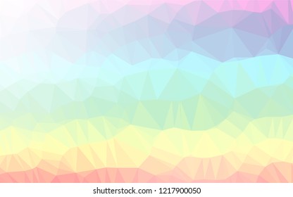 Light Multicolor, Rainbow vector abstract polygonal cover. Brand new colored illustration in blurry style with gradient. A new texture for your design.