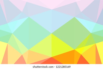 Light Multicolor, Rainbow vector abstract mosaic backdrop. An elegant bright illustration with gradient. A new texture for your design.