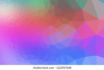 Light Multicolor, Rainbow vector abstract mosaic pattern. Brand new colored illustration in blurry style with gradient. The completely new template can be used for your brand book.