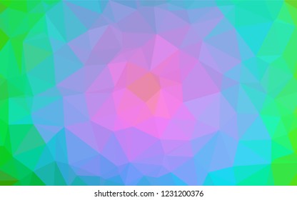 Light Multicolor, Rainbow vector abstract polygonal layout. Modern geometrical abstract illustration with gradient. Brand new style for your business design.