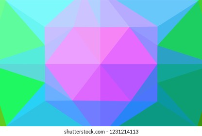 Light Multicolor, Rainbow vector abstract polygonal texture. Shining colored illustration in a Brand new style. Brand new design for your business.