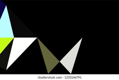 Light Multicolor, Rainbow vector abstract mosaic backdrop. Triangular geometric sample with gradient.  A new texture for your design.