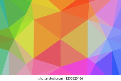Light Multicolor, Rainbow vector abstract polygonal layout. A vague abstract illustration with gradient. The elegant pattern can be used as part of a brand book.