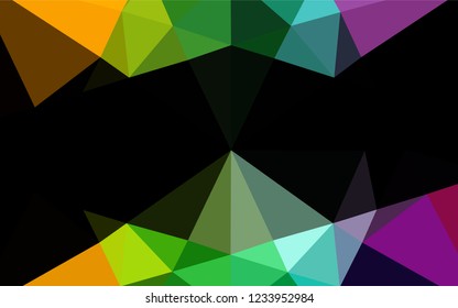 Light Multicolor, Rainbow vector abstract mosaic background. A vague abstract illustration with gradient. Triangular pattern for your business design.