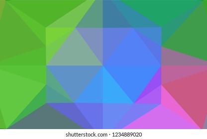 Light Multicolor, Rainbow vector abstract mosaic backdrop. A completely new color illustration in a vague style. Brand new design for your business.