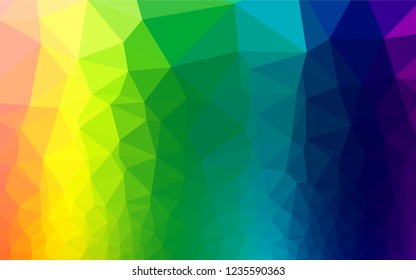 Light Multicolor, Rainbow vector abstract polygonal layout. Colorful abstract illustration with gradient. Brand new design for your business.