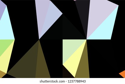 Light Multicolor, Rainbow vector abstract polygonal cover. Shining illustration, which consist of triangles. The completely new template can be used for your brand book.