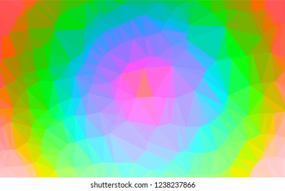 Light Multicolor, Rainbow vector abstract polygonal layout. A vague abstract illustration with gradient. The completely new template can be used for your brand book.