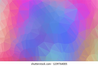 Light Multicolor, Rainbow vector abstract mosaic backdrop. An elegant bright illustration with gradient. Brand new style for your business design.