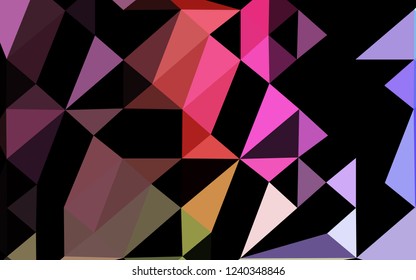 Light Multicolor, Rainbow vector abstract polygonal texture. Creative illustration in halftone style with gradient. Brand new style for your business design.