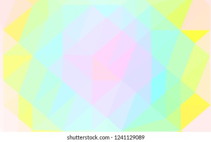 Light Multicolor, Rainbow vector abstract polygonal layout. Geometric illustration in Origami style with gradient. Brand new style for your business design.