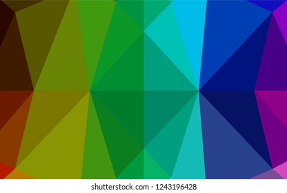Light Multicolor, Rainbow vector abstract polygonal cover. An elegant bright illustration with gradient. A completely new template for your business design.
