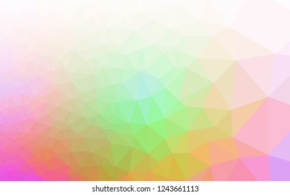 Light Multicolor, Rainbow vector abstract polygonal cover. Colorful illustration in abstract style with gradient. A completely new design for your business.