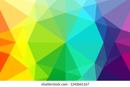 Light Multicolor, Rainbow vector abstract polygonal layout. Brand new colored illustration in blurry style with gradient. A completely new design for your business.