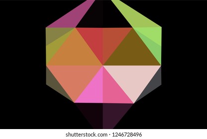 Light Multicolor, Rainbow vector abstract mosaic pattern. A completely new color illustration in a vague style. A new texture for your design.