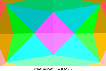 Light Multicolor, Rainbow vector abstract polygonal layout. Modern geometrical abstract illustration with gradient. A new texture for your design.