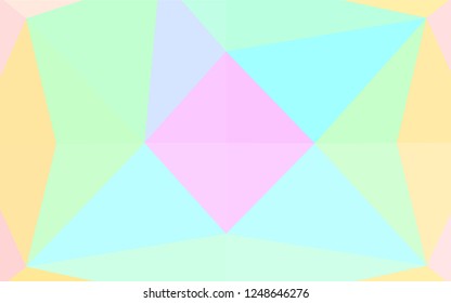 Light Multicolor, Rainbow vector abstract mosaic background. Modern geometrical abstract illustration with gradient. A completely new design for your business.