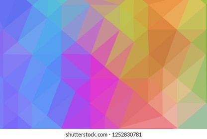 Light Multicolor, Rainbow vector abstract mosaic background. Colorful abstract illustration with gradient. New texture for your design.